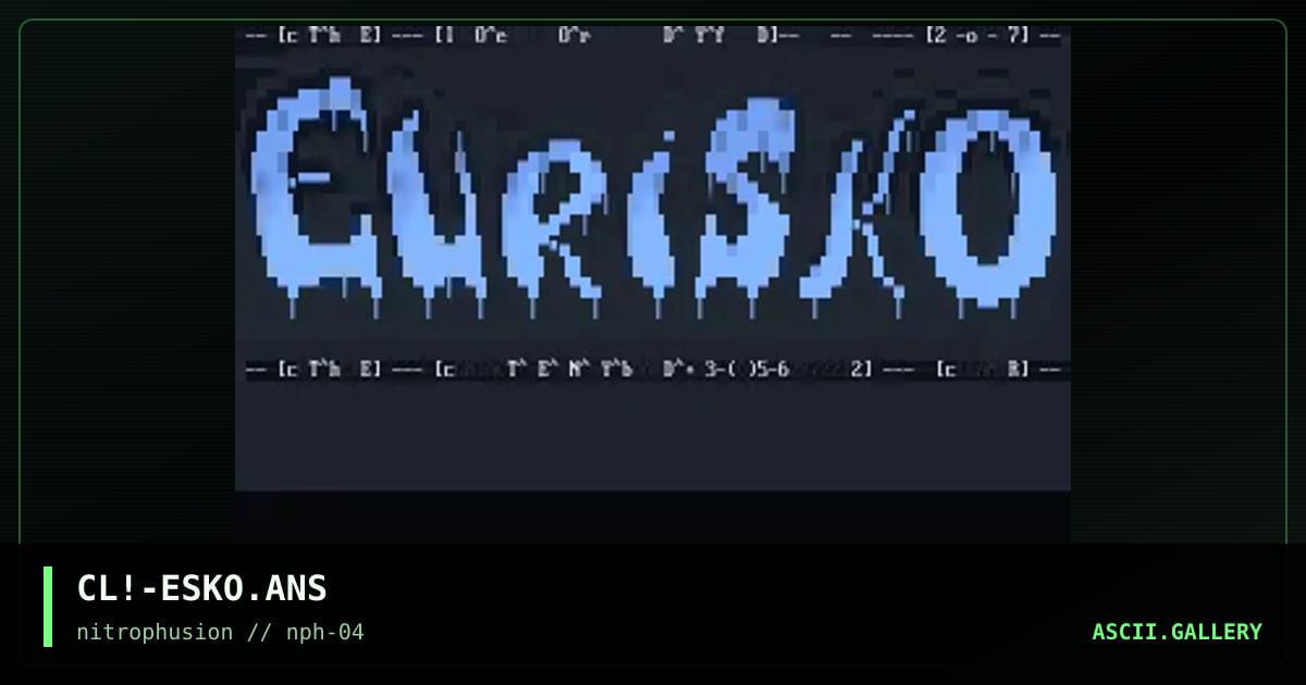 euRiSKo BBS, by cleaner, 1997