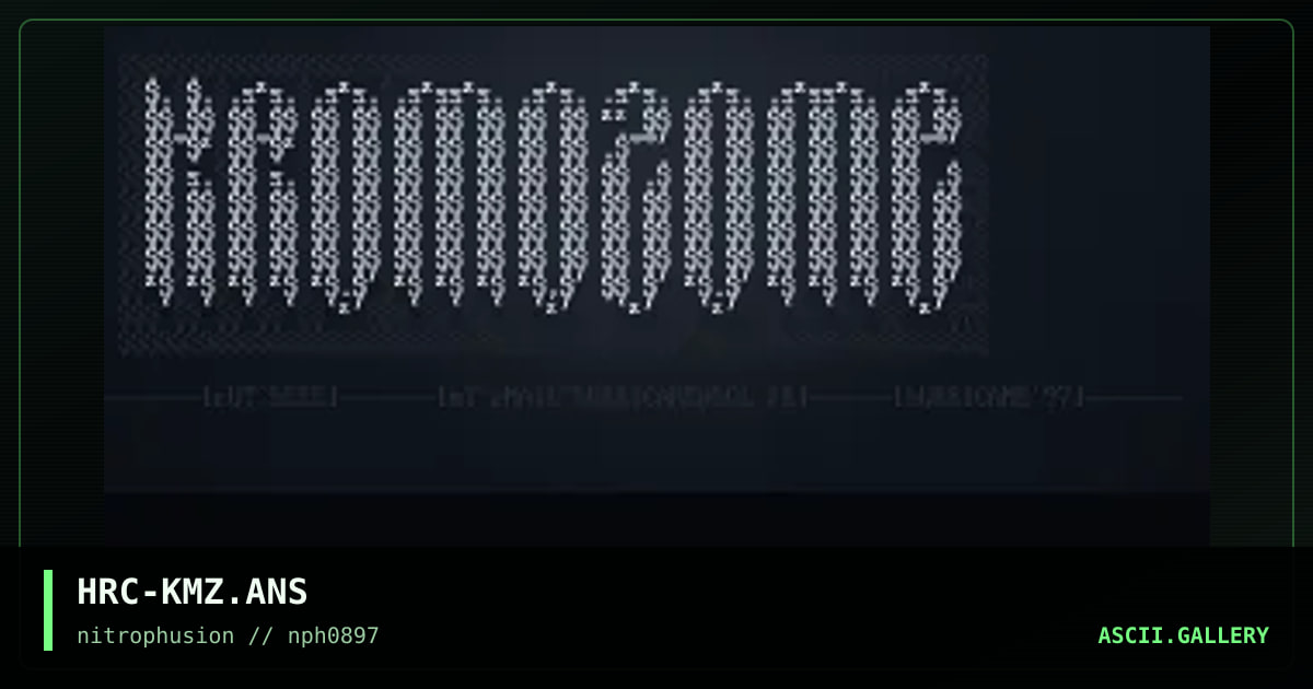 .s$ kMZ^lOGO^aNSI $s., by hurricane, 1997
