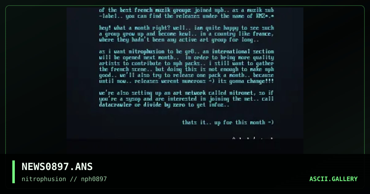 .% 08/97 group newz %., by darky, 1997