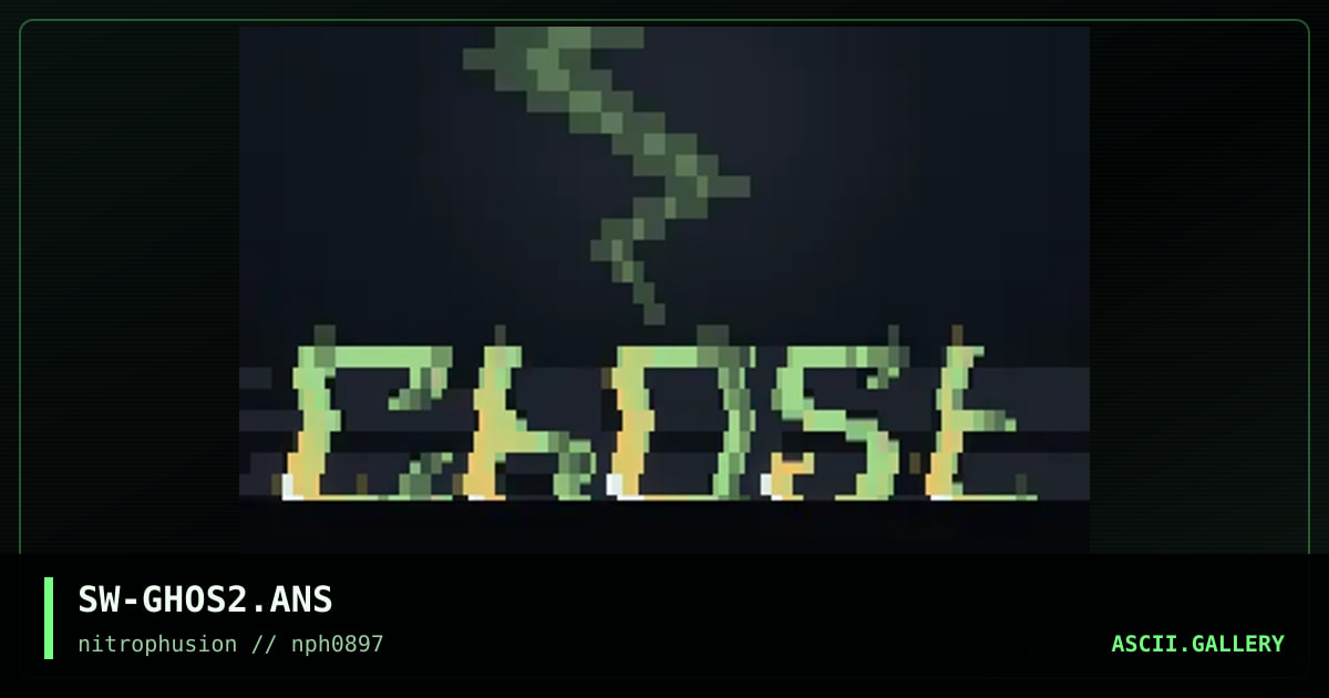 .% pROMOtiONAl aNSi for GHoSt %., by sandworm, 1997