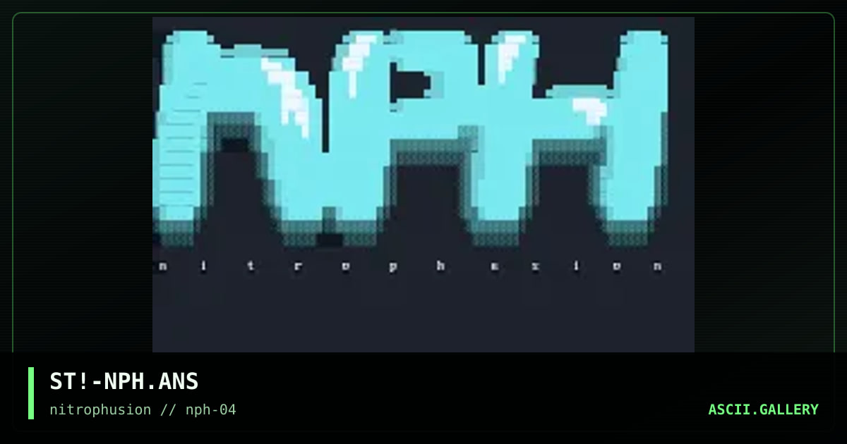 n i t r o p h u s i o n - a n s i, by strauma, 1997