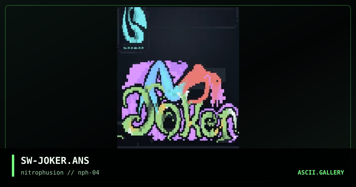 .% Joker's Ansi %., by sandworm, 1997
