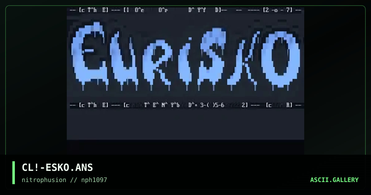 euRiSKo BBS, by cleaner, 1997