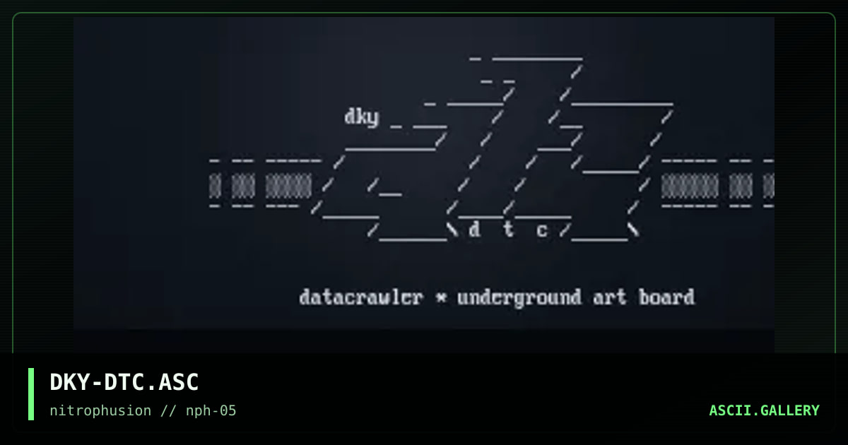 dtc azkey done in 5minz at the sat5, by darky, 1998