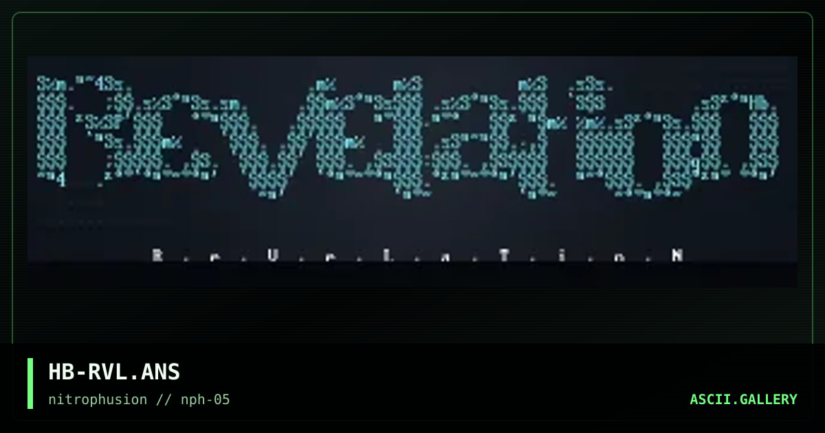REVELATiON L0G0, by hanibal, 1998