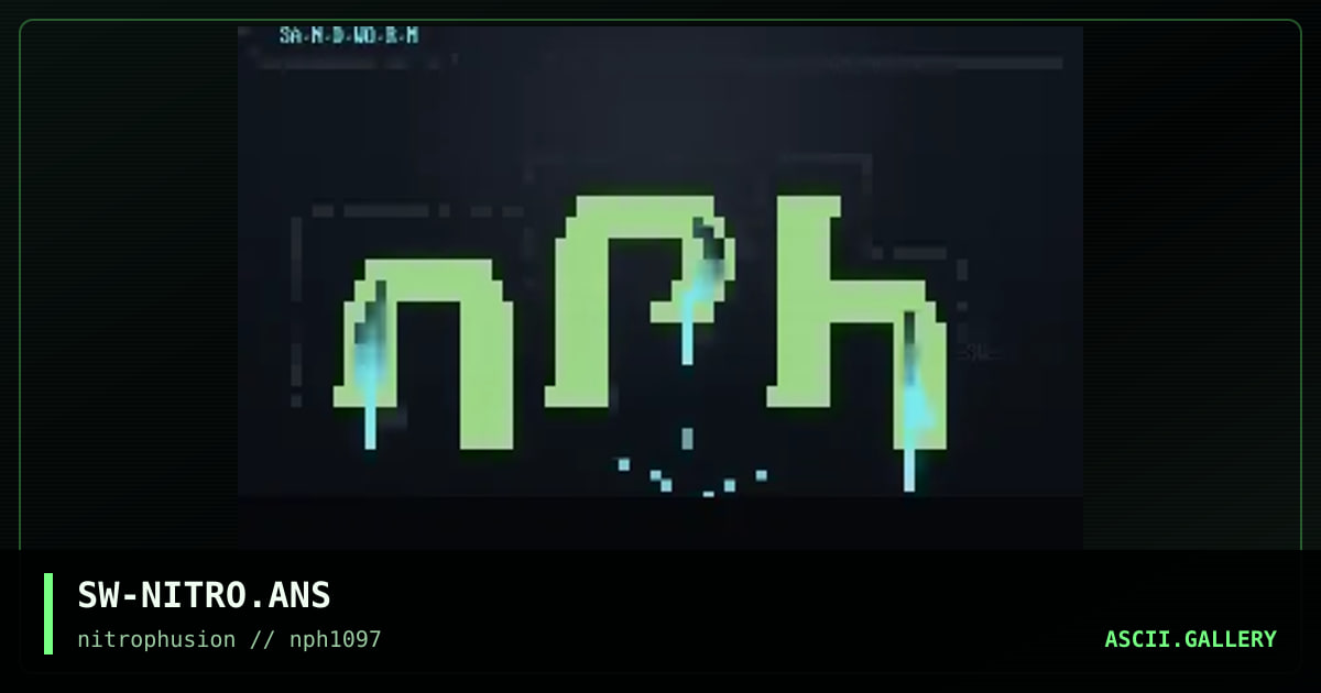 .% NiTROpHUSiON LogO %., by sandworm, 1997