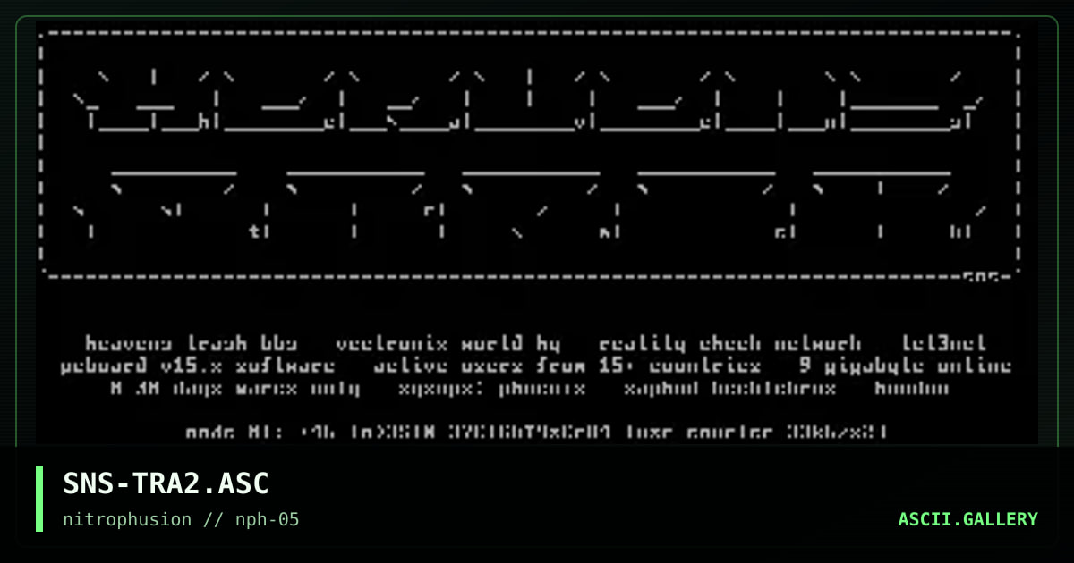 ASC "Heavens Trash" BBS, by senser, 1998