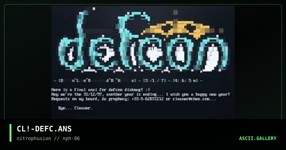 dEFCOn lOGo, by cleaner, 1998
