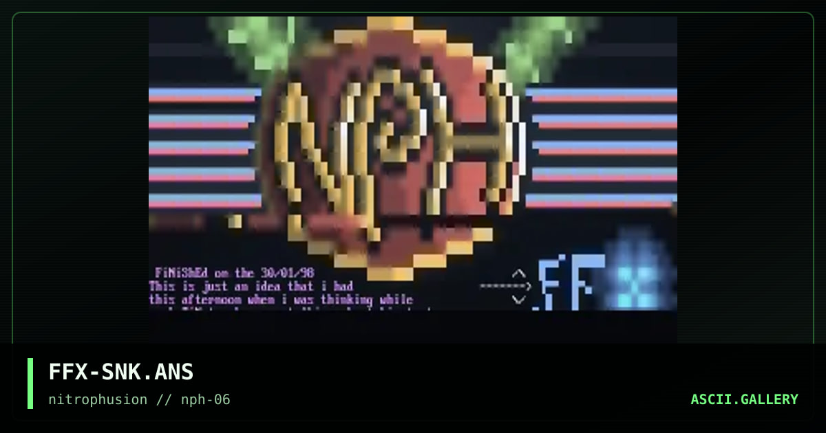 Nitrophusion Promo, by firefox, 1998