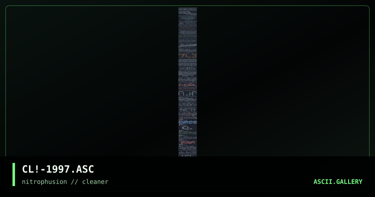 1997 Ascii Collection, by cleaner, 1999