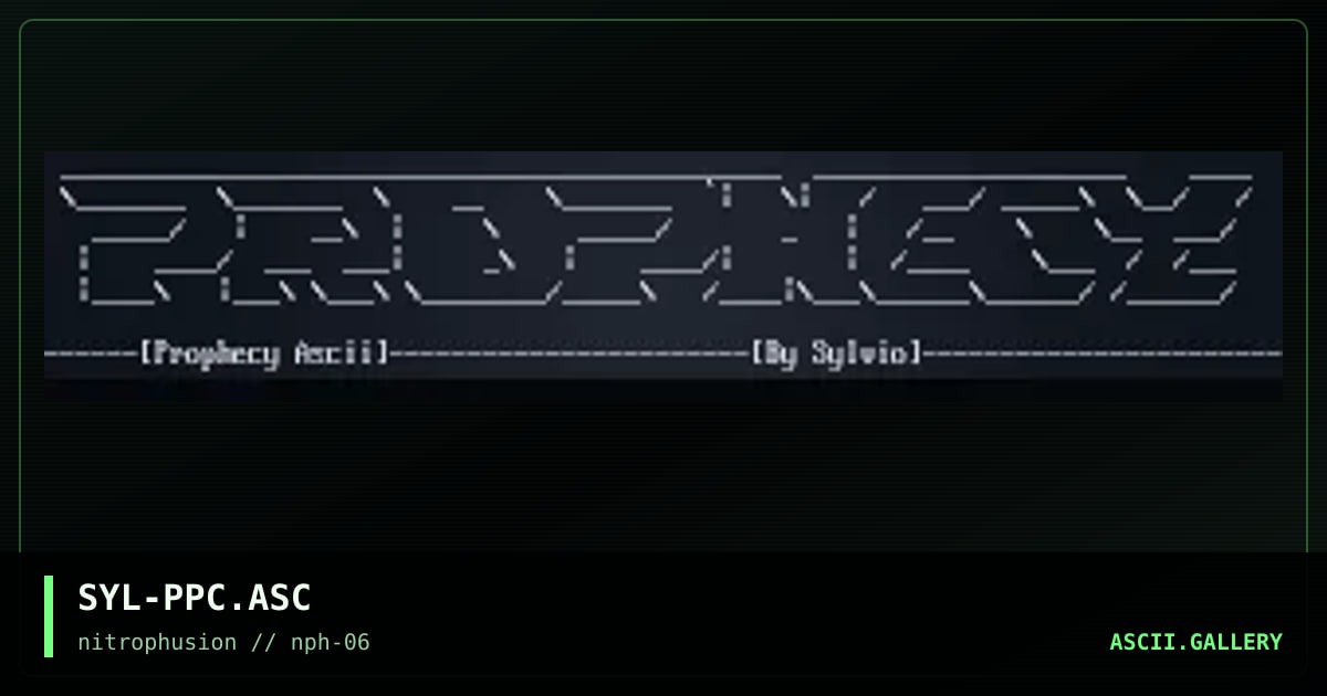Da Prophecy Ascee, by sylvao, 1998