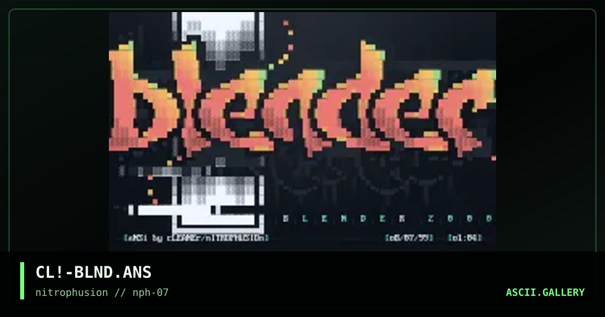 Blender 2000, by cleaner, 1998