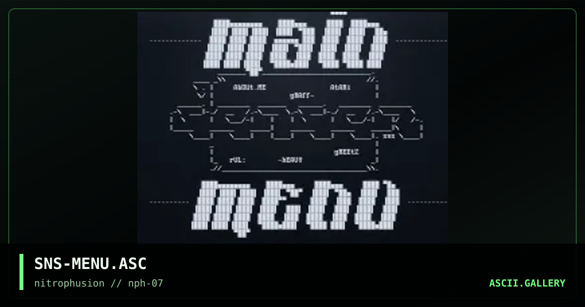 Main Menu, by senser, 1998
