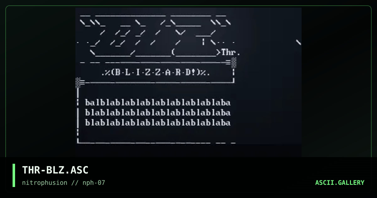 Blizzard, by thorin, 1998