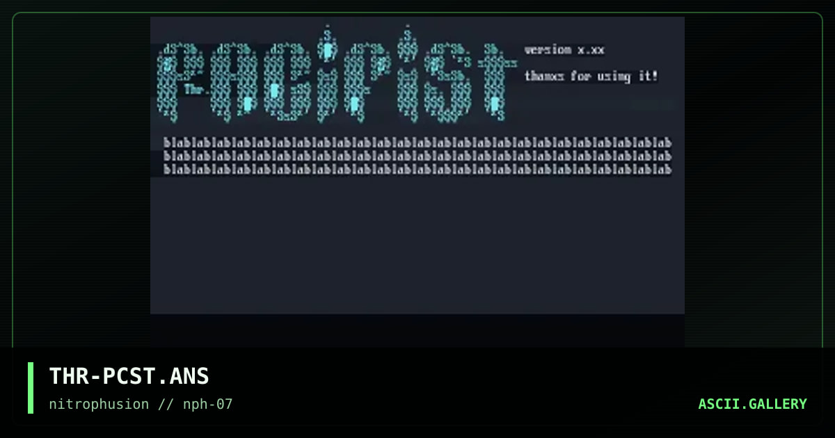 Pacifist, by thorin, 1998