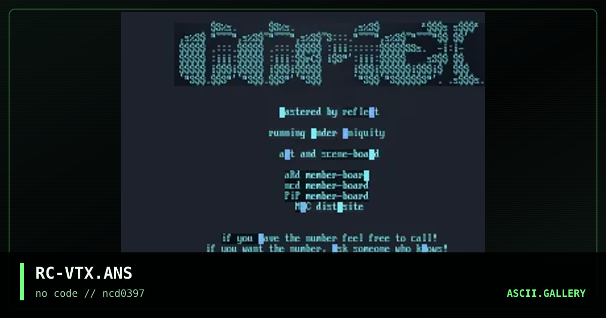RC-VTX.ANS, by reflect, 1997