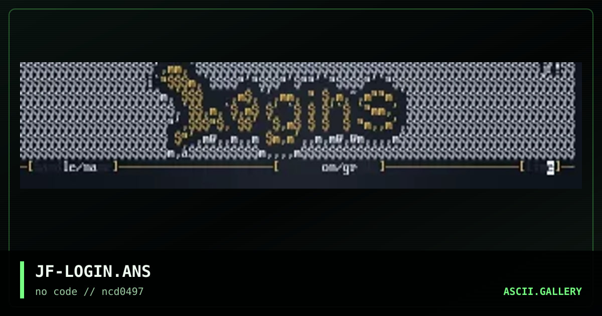 JF-LOGIN.ANS, by jellyfish, 1997