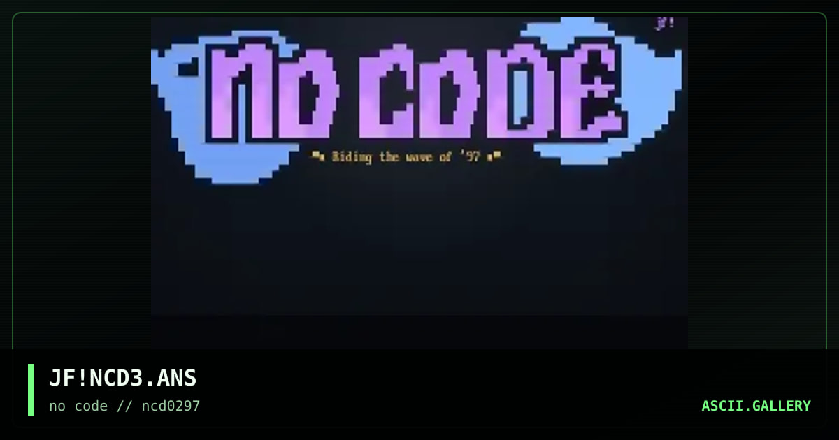 no.code logo, by jellyfish, 1997