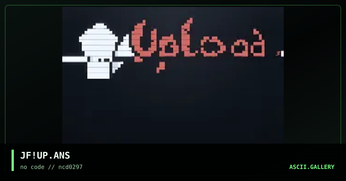 'upload' screen, by jellyfish, 1997
