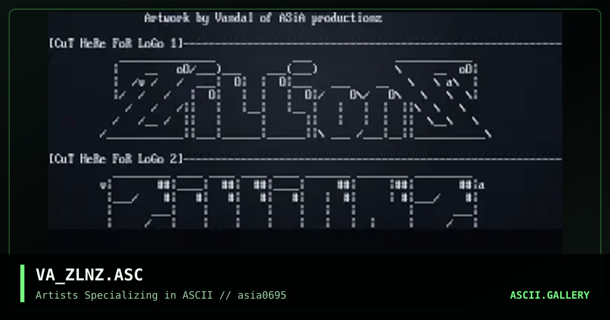 Zillionz Logo Work, by vandal, 1995