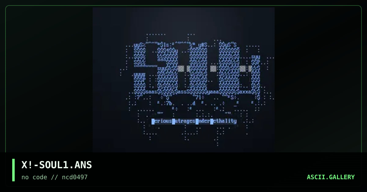 X!-SOUL1.ANS, by untagged, 1997