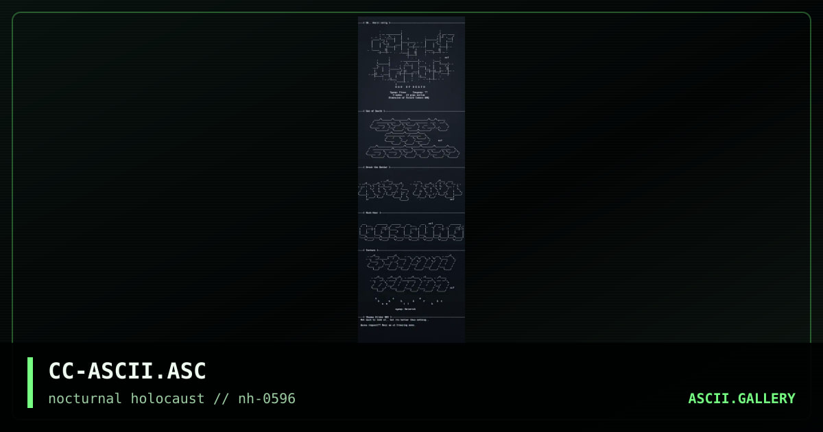 Ascii Colly, by cynic, 1996