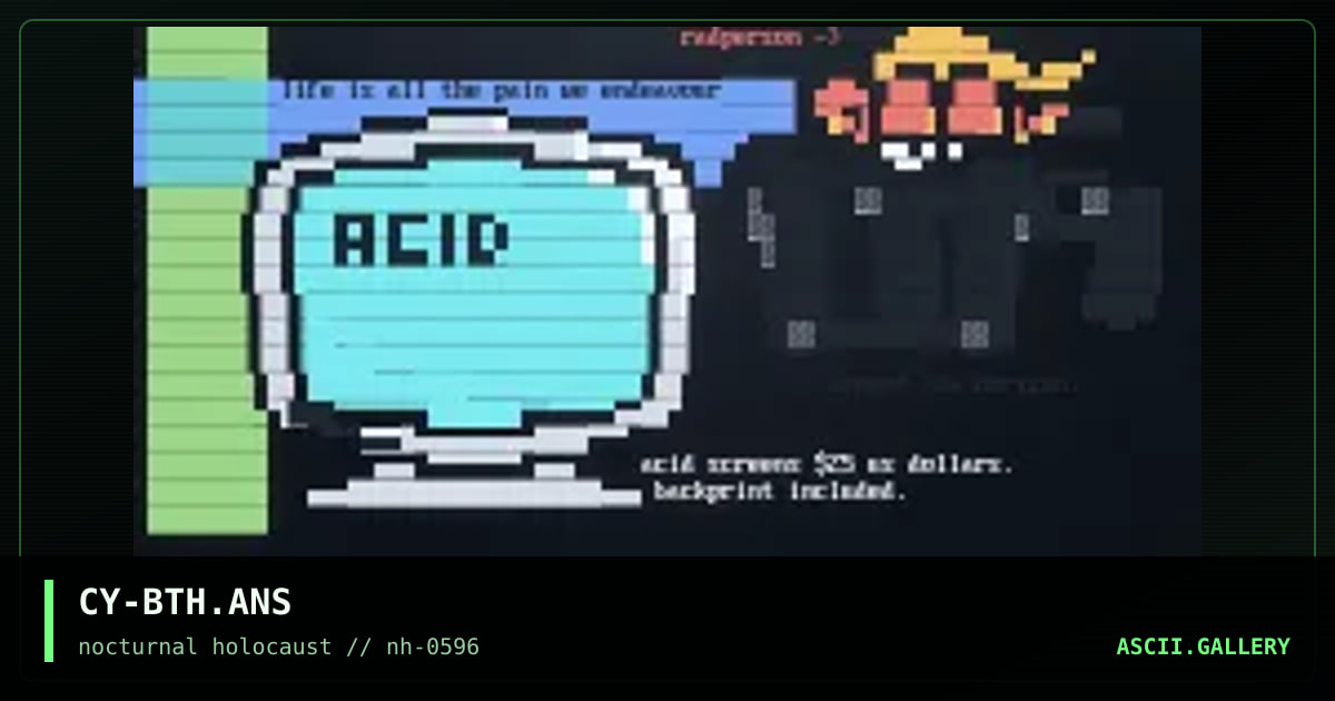 Acid Screens $25, by crayon, 1996