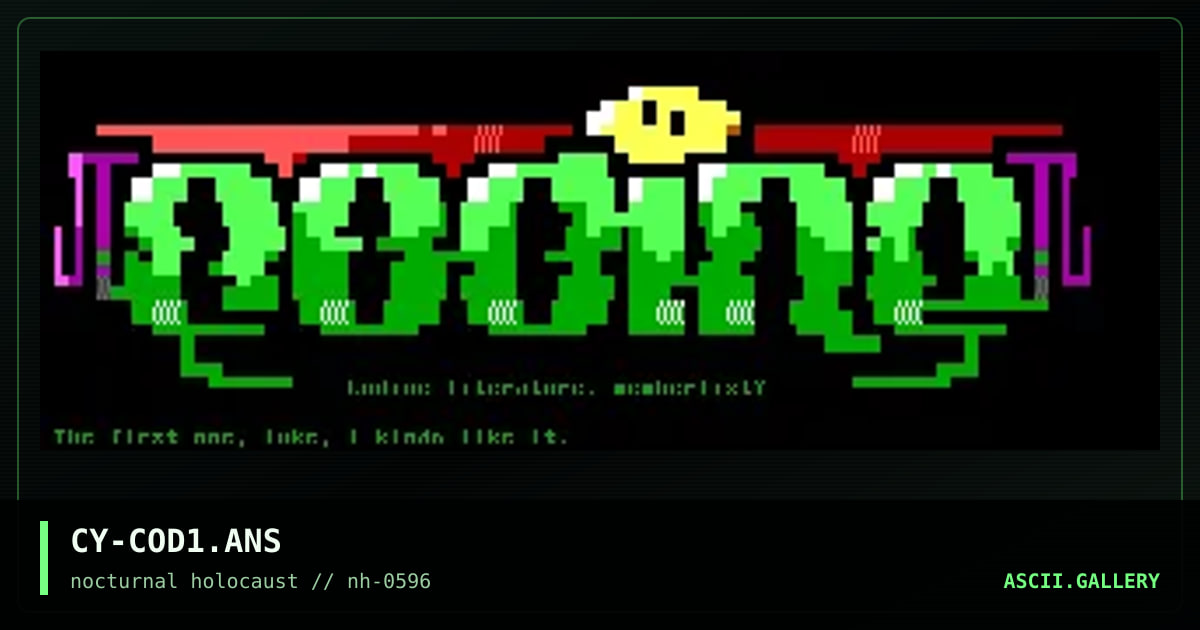 Code Lit. #1, by crayon, 1996
