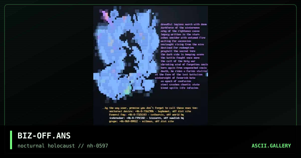 icebreaker logoff screen.., by bizzarro, 1997