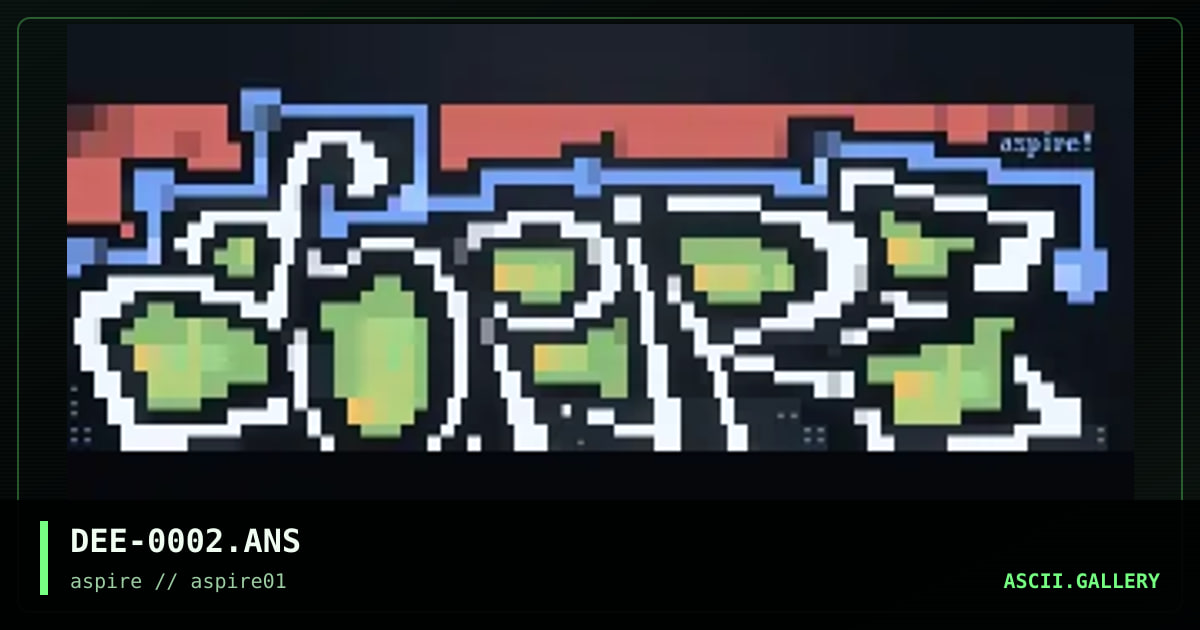 aspire promo, by deeseeded, 1998