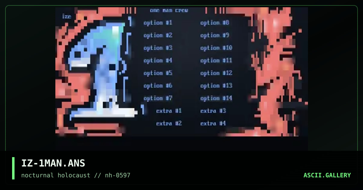 one man crew, by ize, 1997