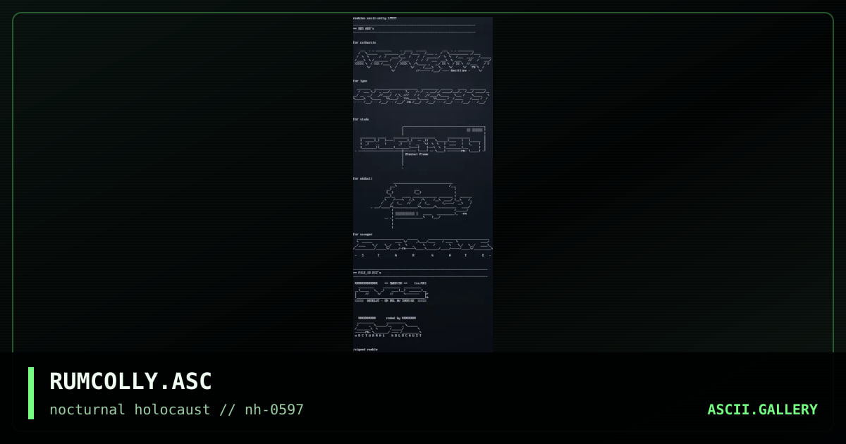 ascii colly, by rumble, 1997