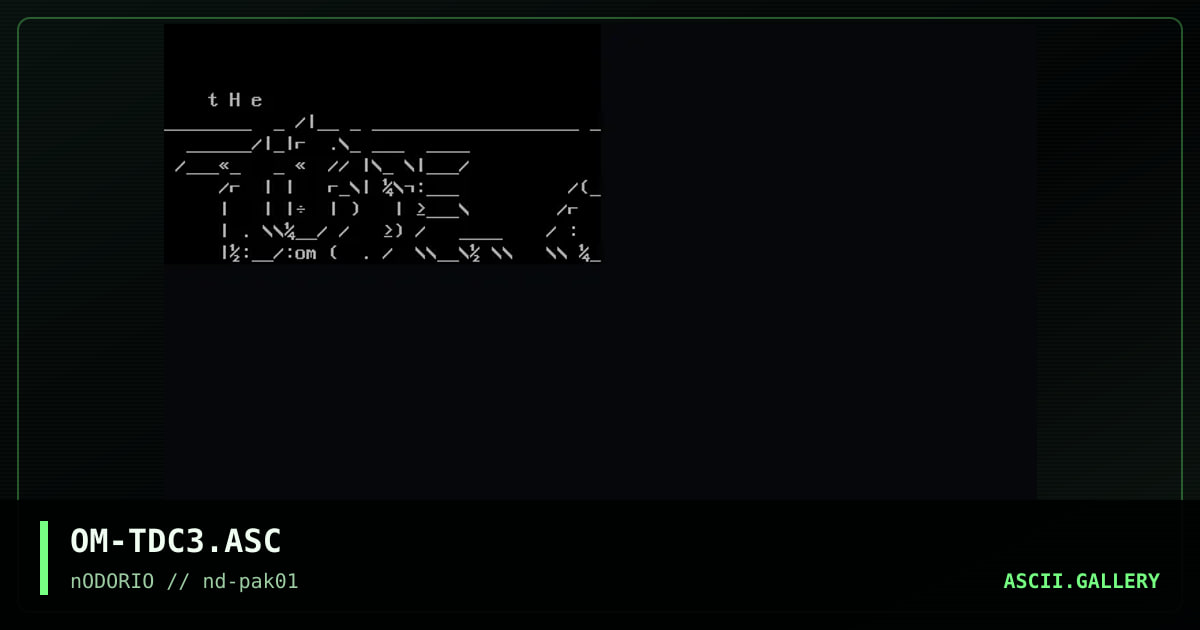 OM-TDC3.ASC, by omegard, 1995