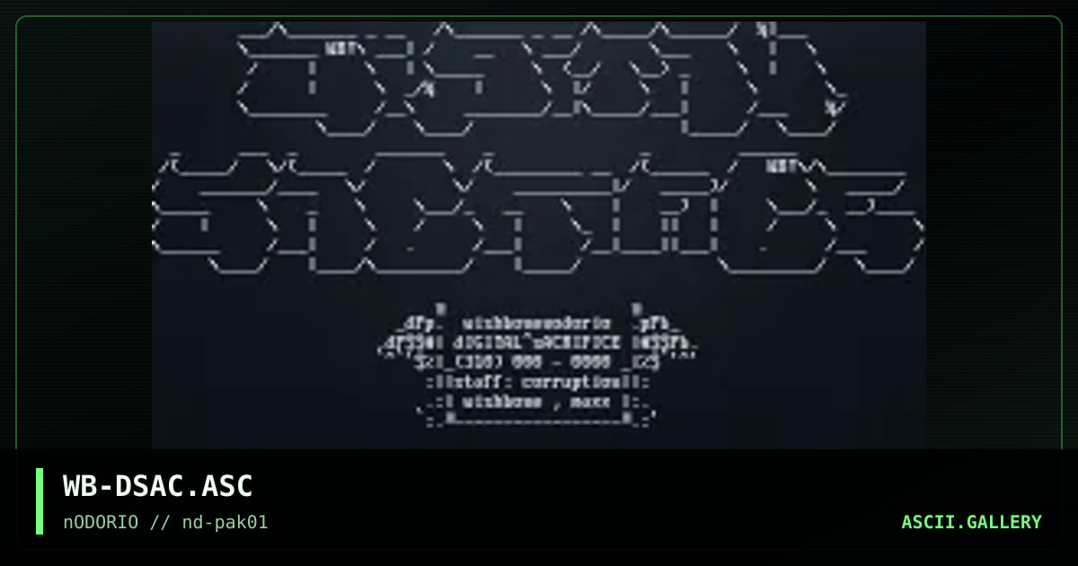WB-DSAC.ASC, by wishbone, 1995