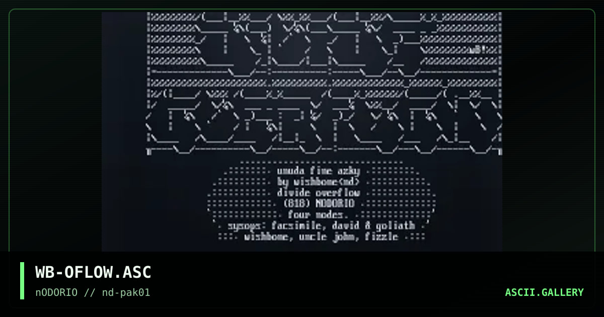 WB-OFLOW.ASC, by wishbone, 1995
