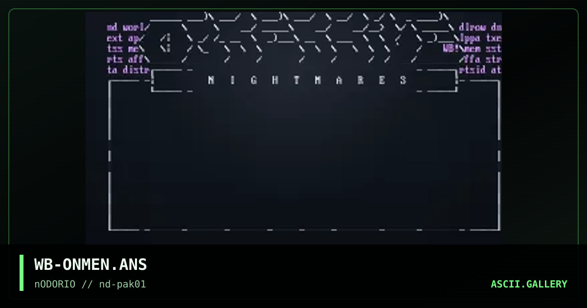 WB-ONMEN.ANS, by wishbone, 1995