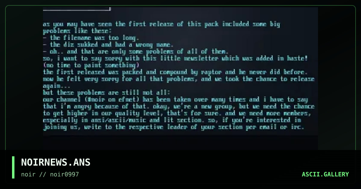 NOIRNEWS.ANS, by noir, 1997