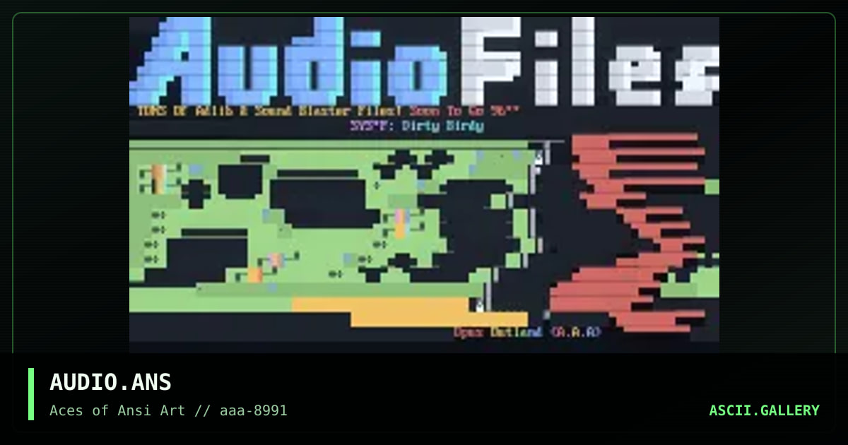 AUDIO.ANS, by opus outland, 1991