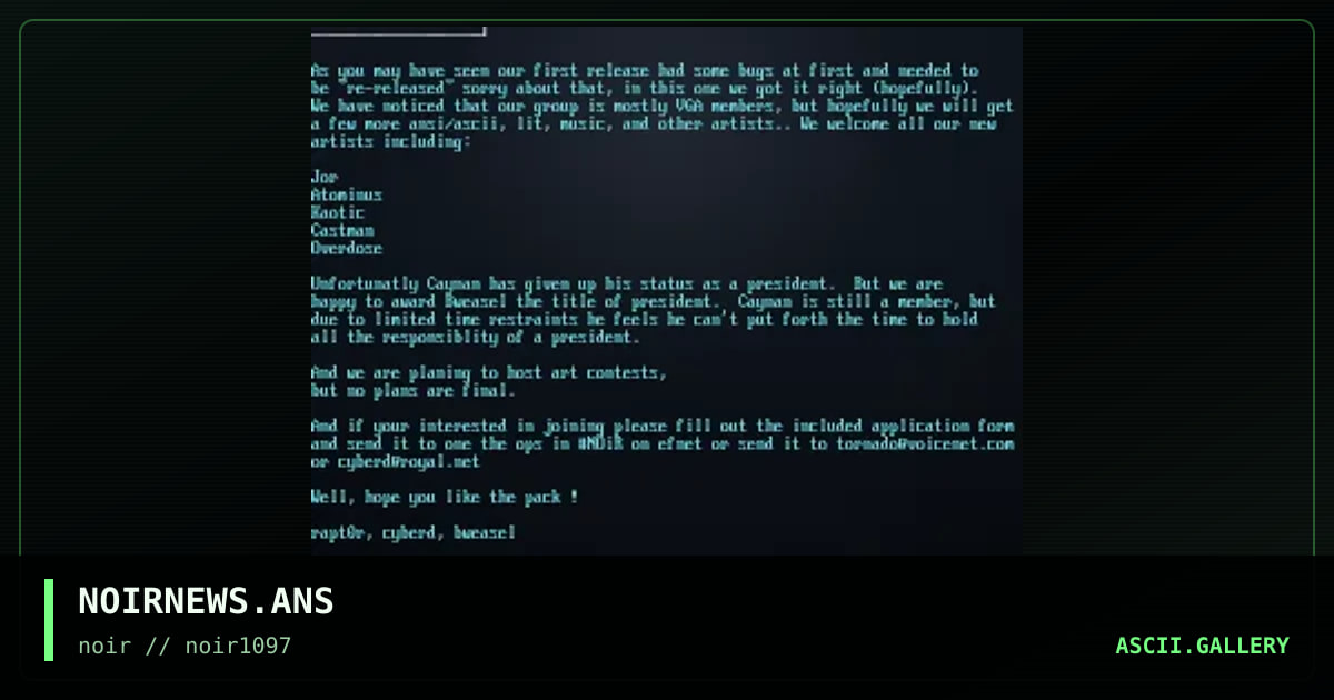 NOIRNEWS.ANS, by noir, 1997