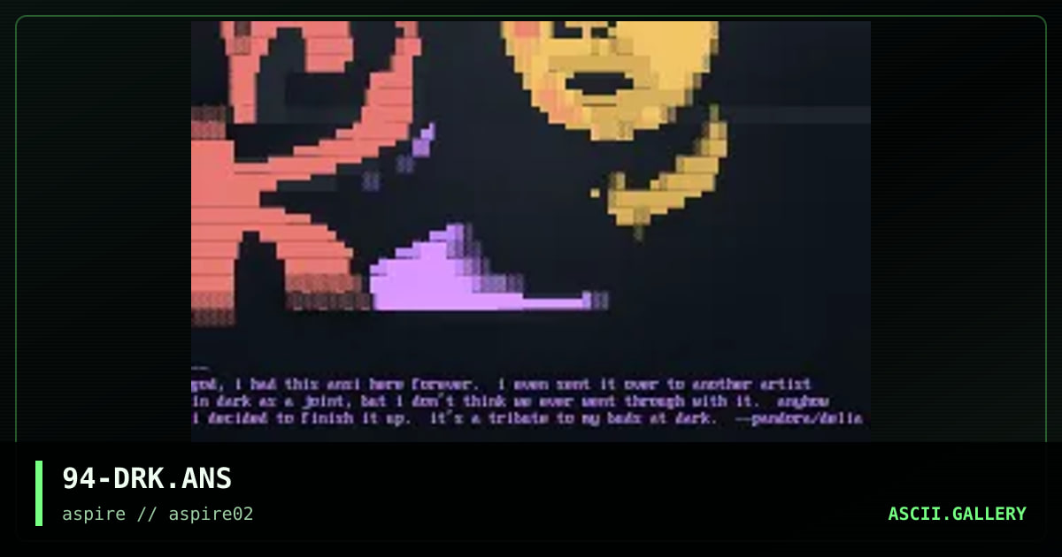 dark tribute, by pandora, 1998