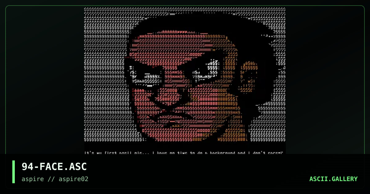 it's a fucking face, by pandora, 1998
