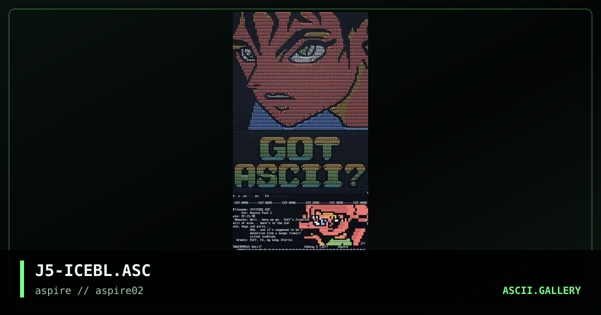 got ascii?, by johnny 5, 1998