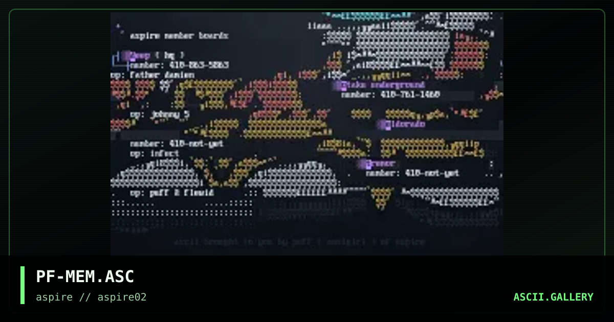 member board ascii, by puff, 1998