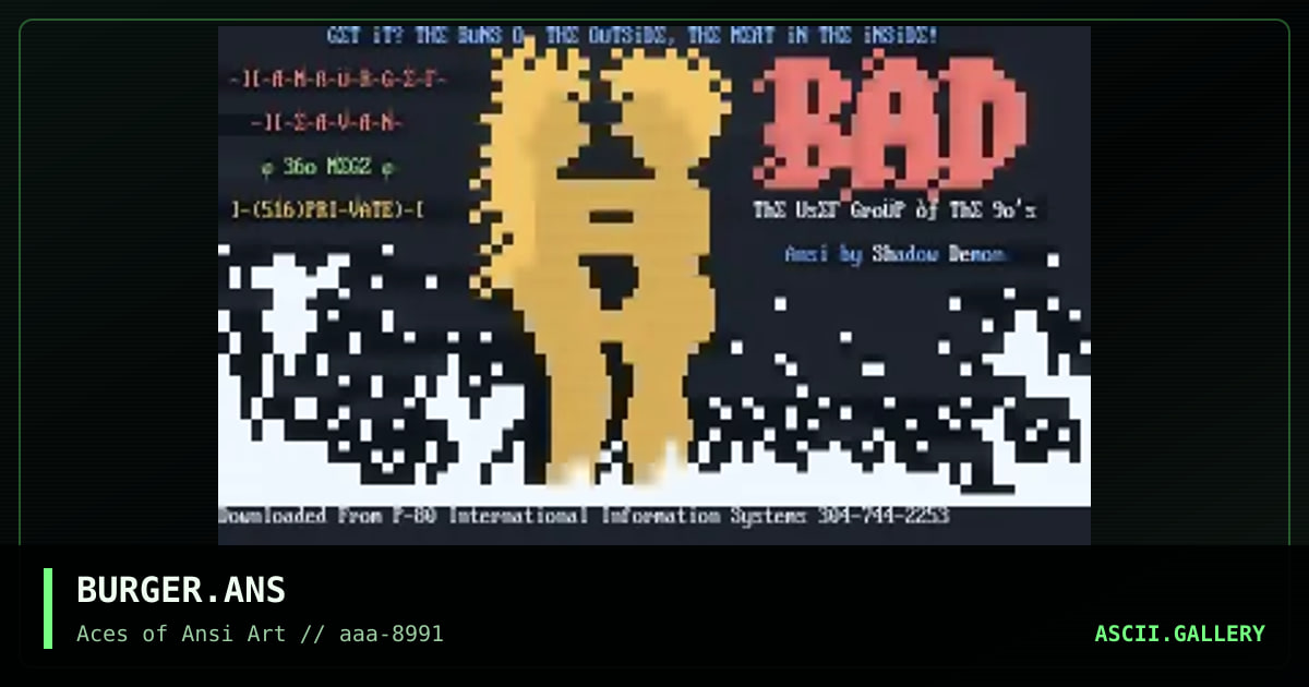 BURGER.ANS, by shadow demon, 1991