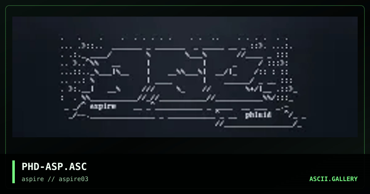 aspire promo, by phluid, 1998
