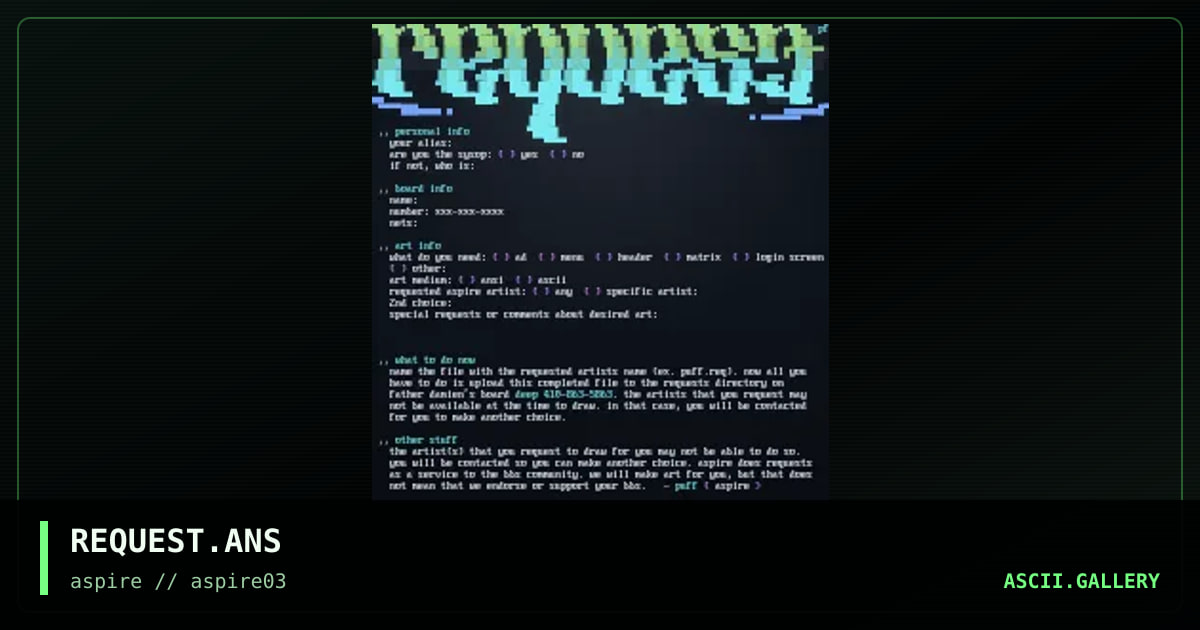 request form, by puff, 1998