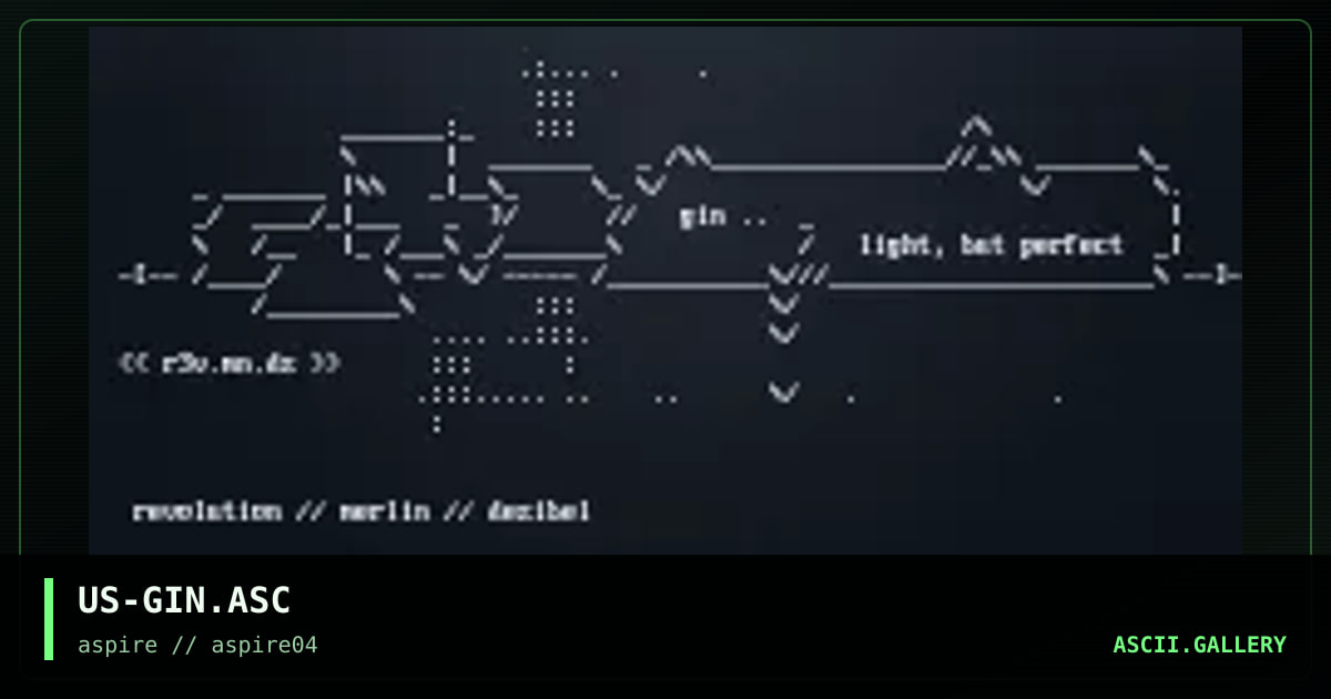 gin, by revolution, merlin, dezibel, 1998