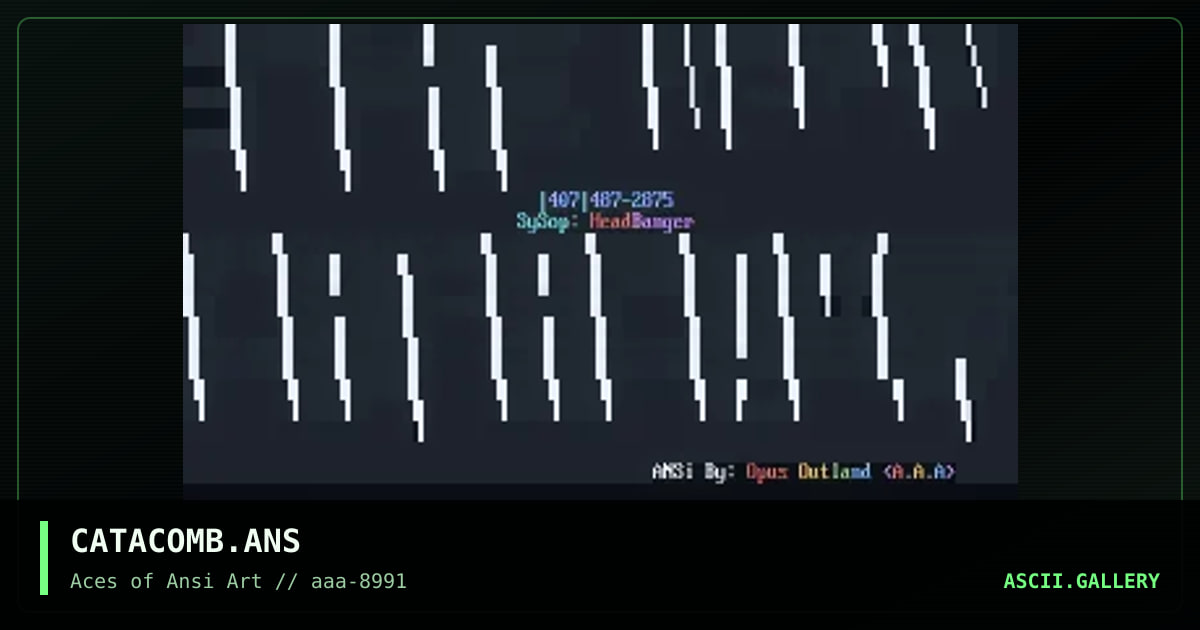 CATACOMB.ANS, by opus outland, 1991