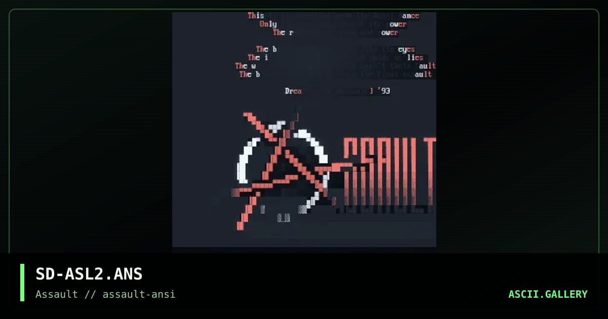 SD-ASL2.ANS, by dreadnought, snow dog, 1993