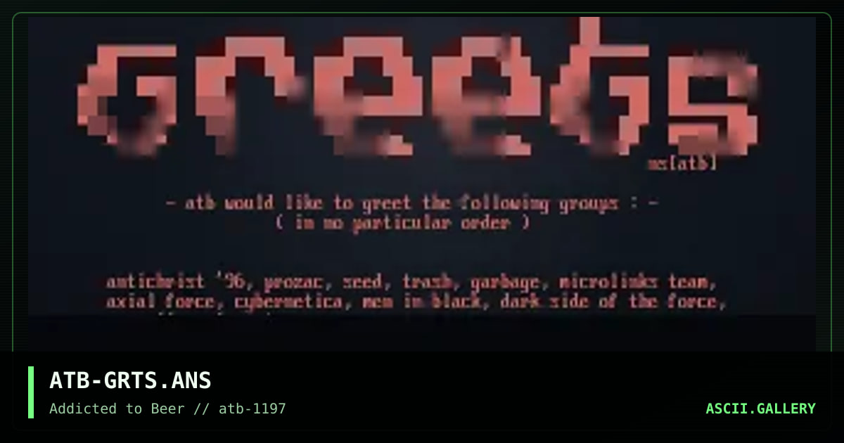 atb group greets, by nightstalker, 1997